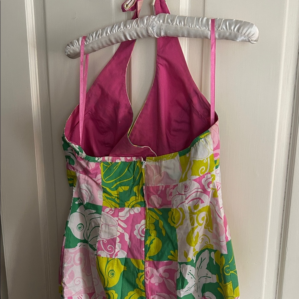Colorful Halter Patchwork Dress - Picture 3 of 5